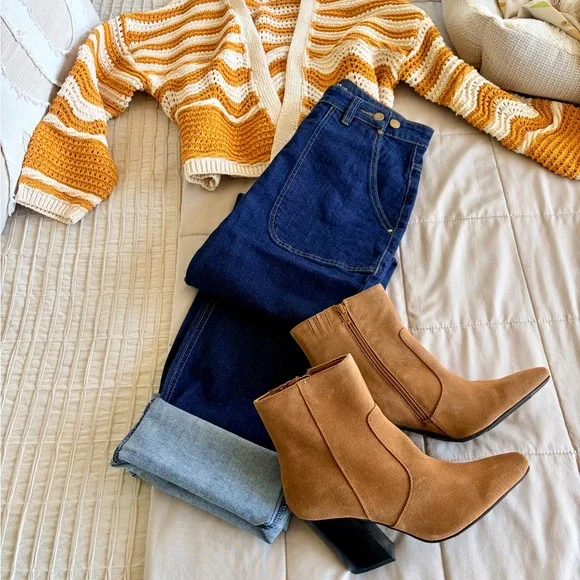 💙NEW Astro Bettie💙 1940s style Women's Dark Blue Denim Jeans - Picture 11 of 11